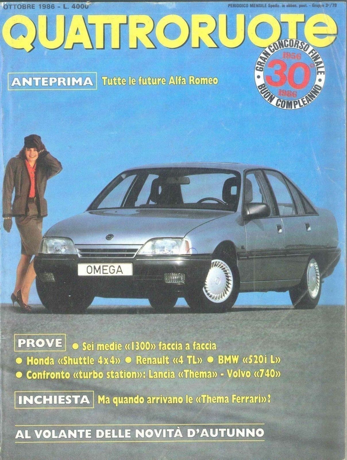 QUATTRORUOTE N 372 - OTTOBRE 1986