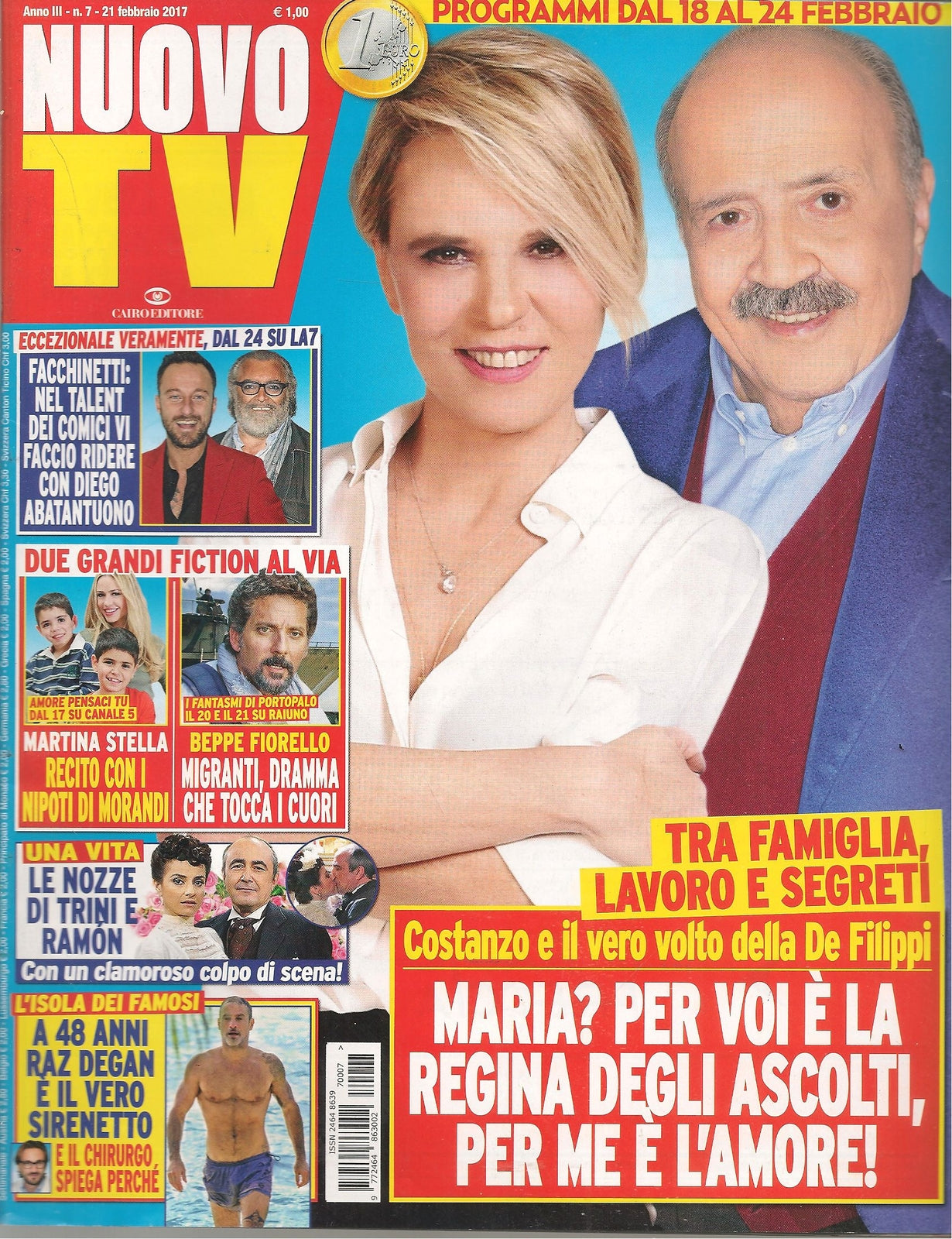 NUOVO TV N.7 - 21 FEBBRAIO 2017 DE FILIPPI COSTANZO FACCHINETTI BEPPE FIORELLO