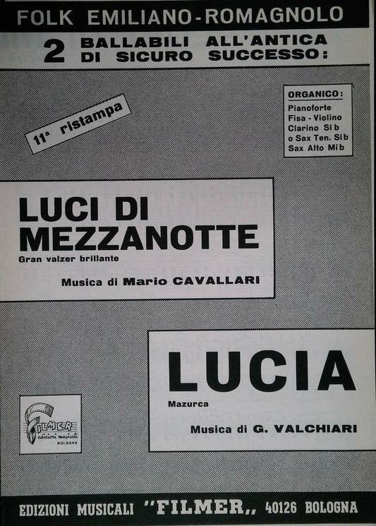 LUCI DI MEZZANOTTE - LUCIA - SPARTITO-SHEET MUSIC