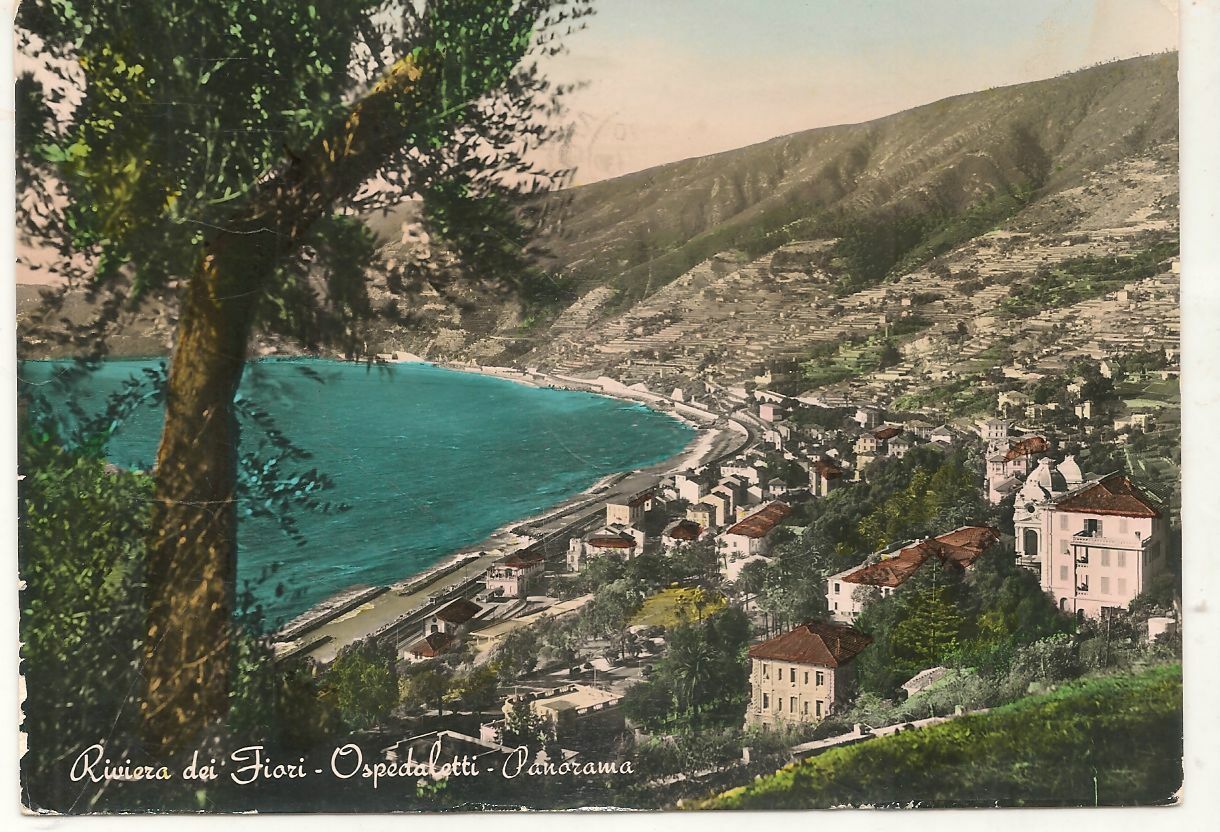OSPEDALETTI - PANORAMA - V1955 - ACQUARELLATA