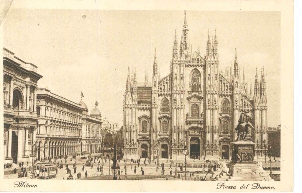 MILANO - PIAZZA DEL DUOMO - V1928 - TRAM
