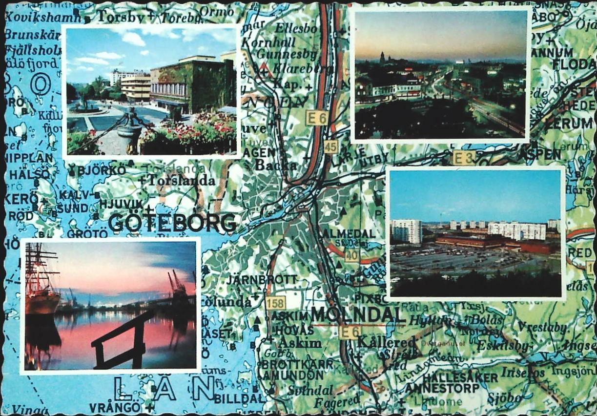 GOTEBORG - SVEZIA - QUATTRO VEDUTE CON CARTINA - V1982