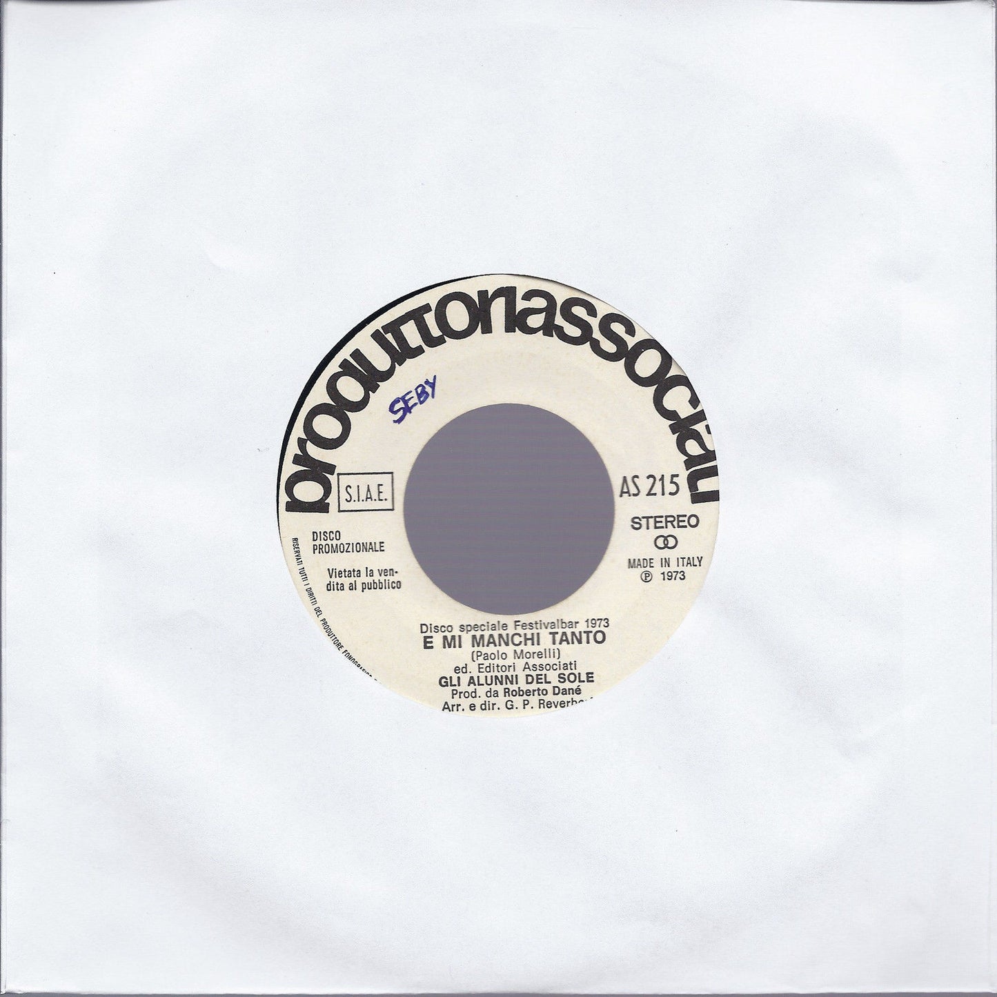 E MI MANCHI TANTO # GLI ALUNNI DEL SOLE -- SAW A NEW MORNING # BEE GEES - Promo