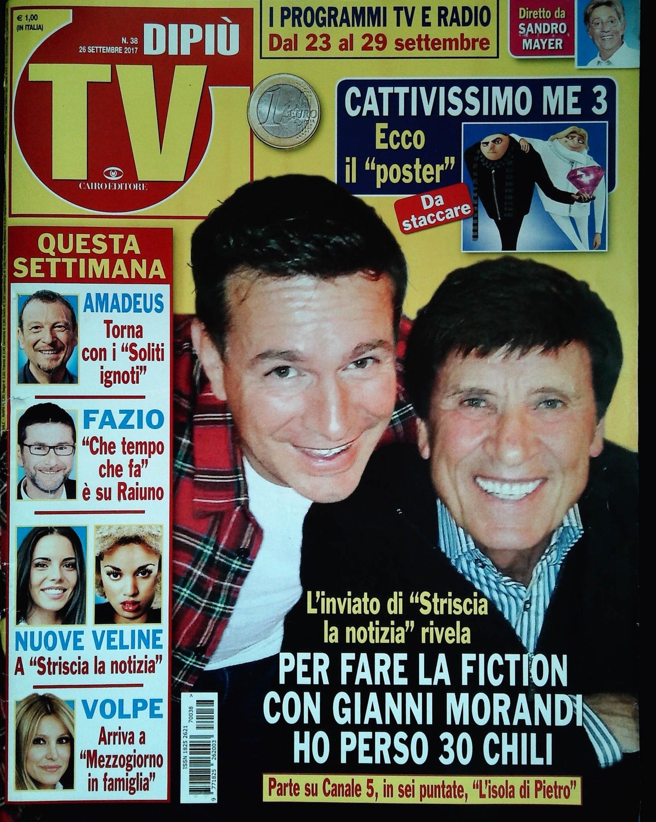 DI PIU' TV 26 SETTEMBRE 2017 -MORANDI-L'ISOLA DI PIETRO-NUOVE VELINE A STRISCIA