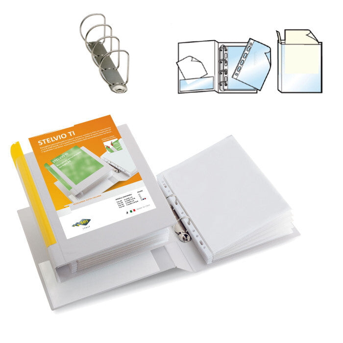 RACCOGLITORE STELVIO TI30 4 ANELLI D DIAM 3 - 30X22 BIANCO PERSONALIZZABILE