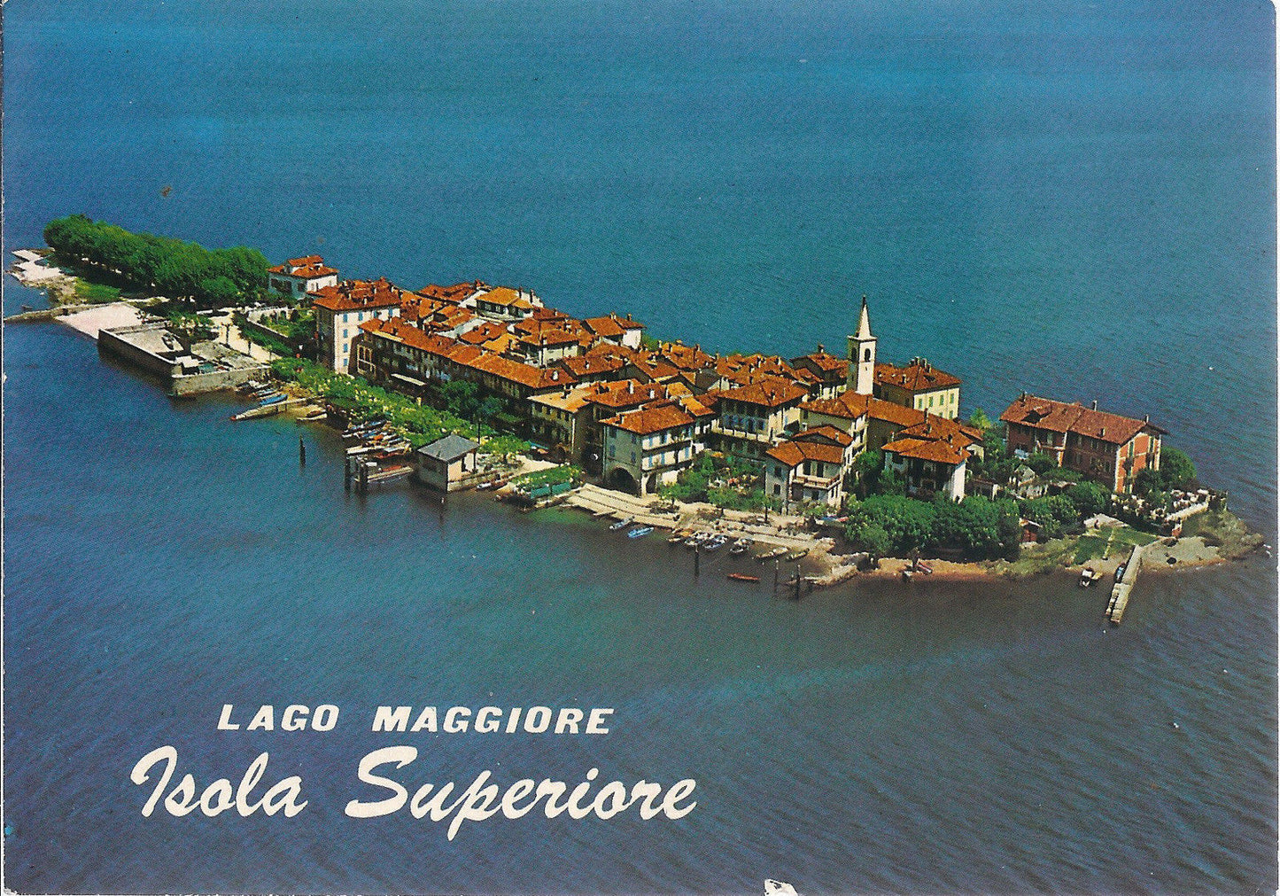 ISOLA SUPERIORE O DEI PESCATORI - LAGO MAGGIORE - VEDUTA AER