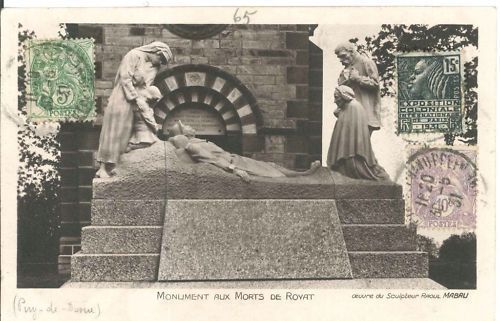 MONUMENT AUX MORT DE ROYAT - V1931