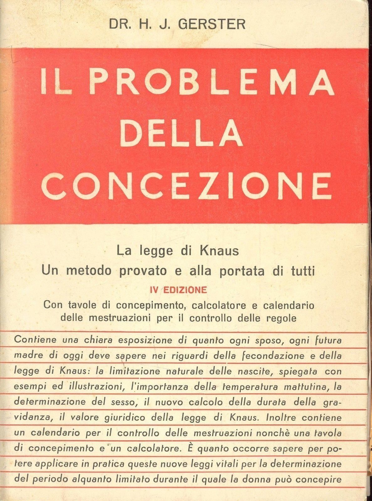IL PROBLEMA DELLA CONCEZIONE - H. J. GERSTER