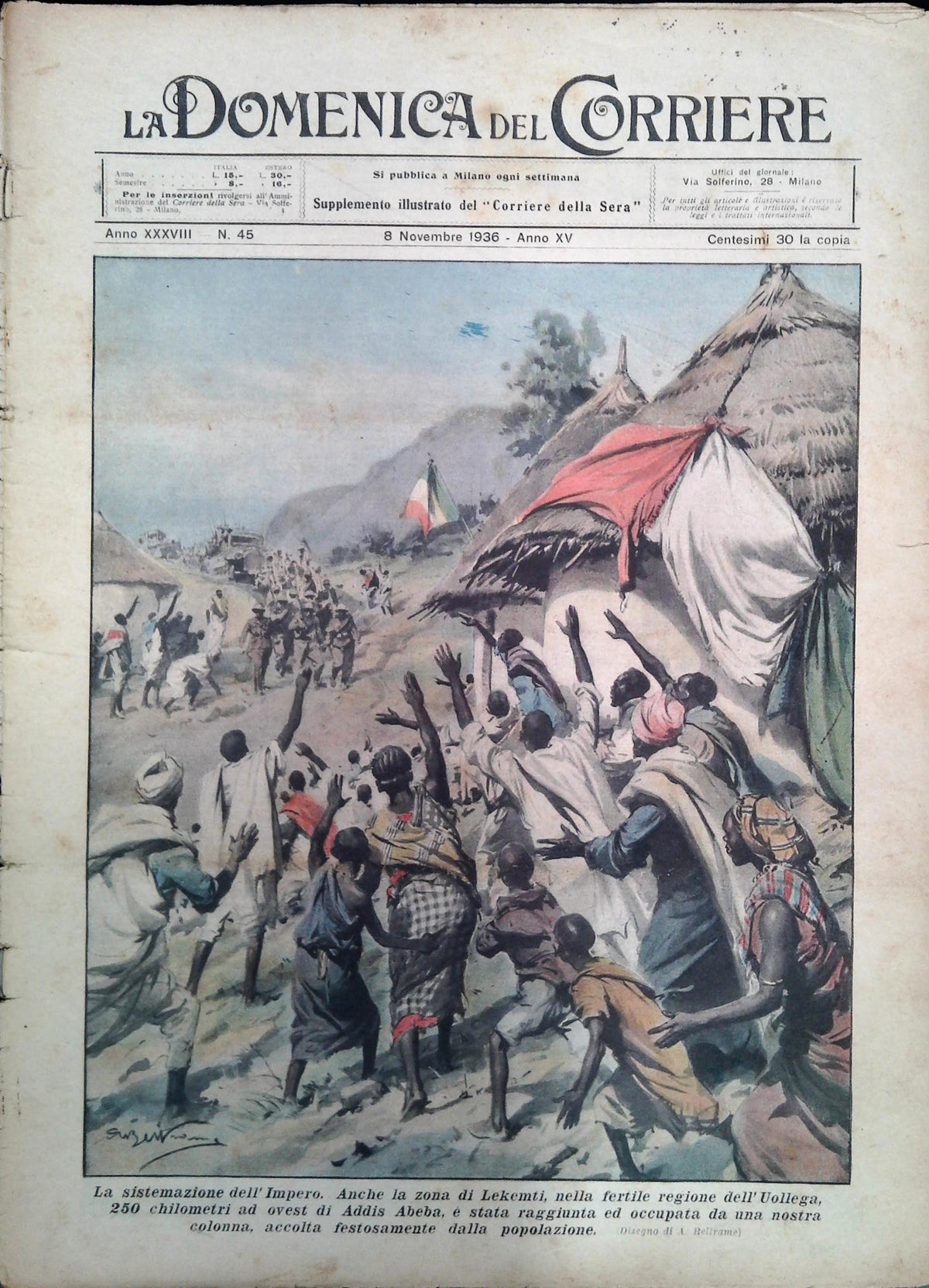 LA DOMENICA DEL CORRIERE N. 45 - 8 NOVEMBRE 1936