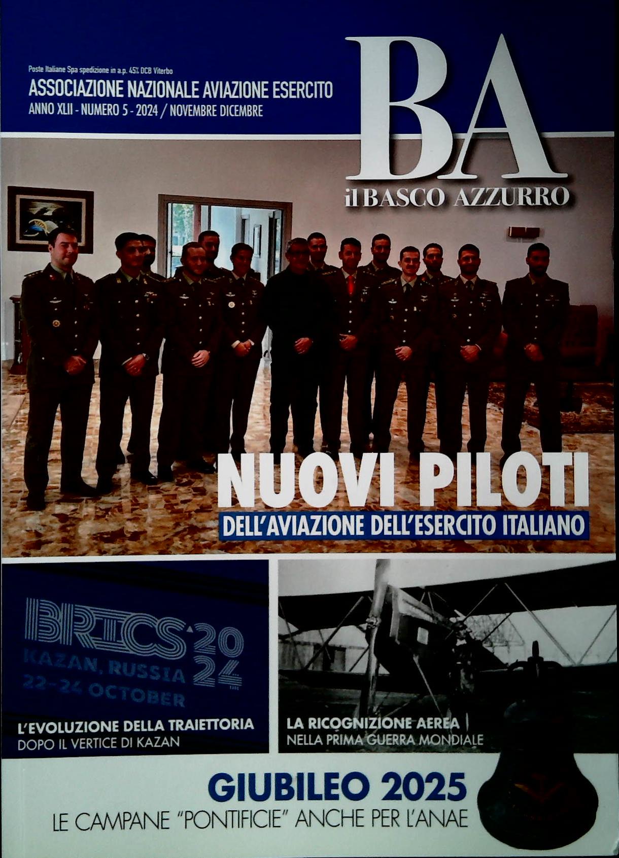 IL BASCO AZZURRO NOVEMBRE-DICEMBRE 2024 - NUOVI PILOTI AVIAZIONE ESERCITO