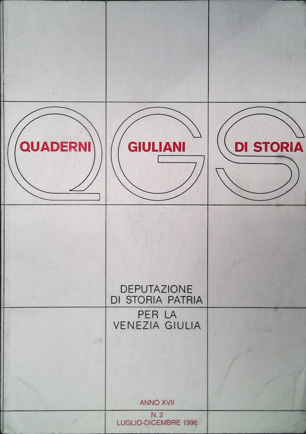 QUADERNI GIULIANI DI STORIA - LUGLIO-DICEMBRE 1996