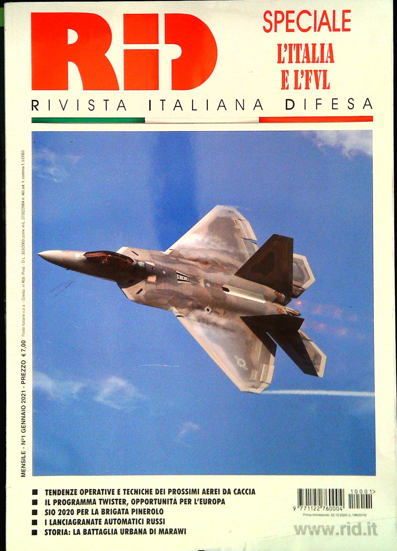 RID - RIVISTA ITALIANA DIFESA - GENNAIO 2021