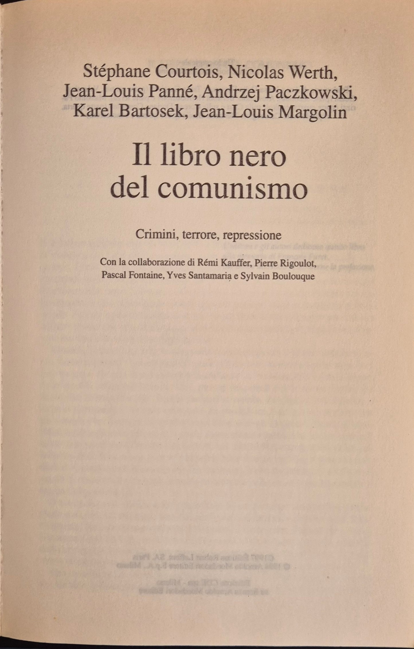 IL LIBRO NERO DEL COMUNISMO - AA.VV.