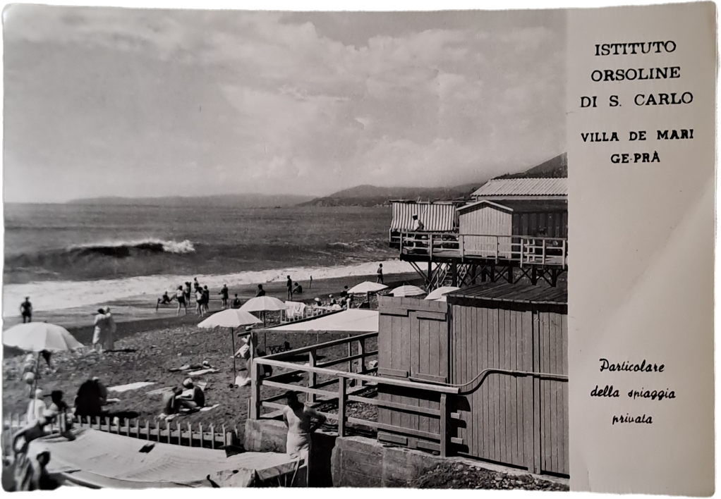 ISTITUTO ORSOLINE DI S. CARLO - VILLA DE MARI - PARTICOLARE SPIAGGIA PRIVATA - V1959 - FG