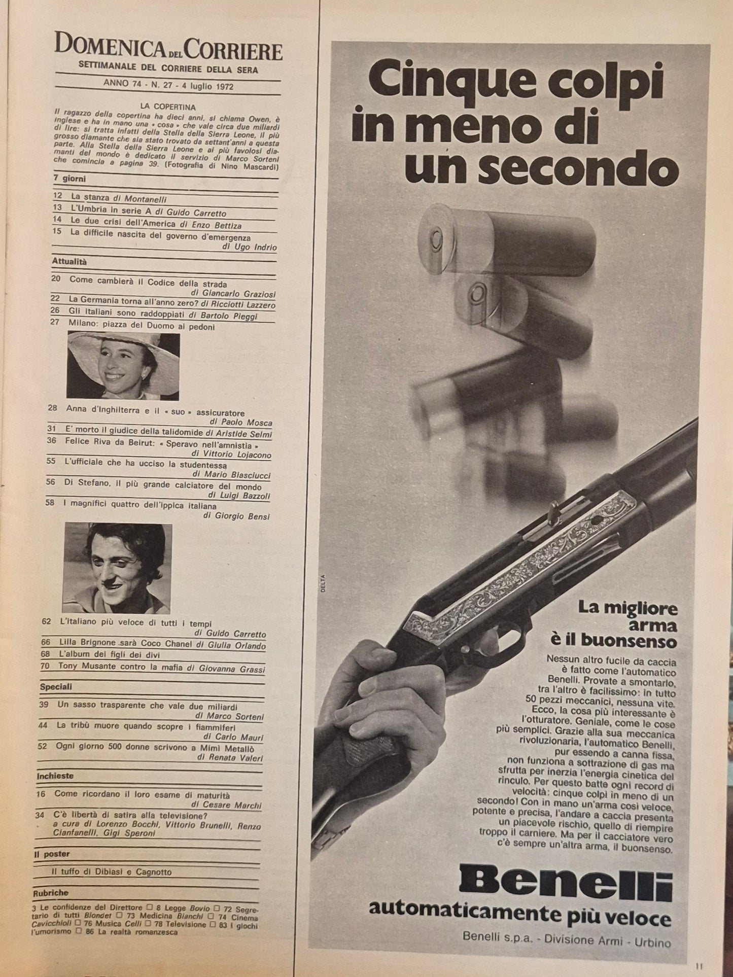 DOMENICA DEL CORRIERE N. 27 - 4 LUGLUO 1972