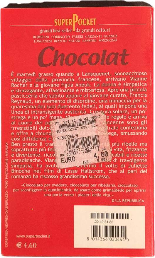 CHOCOLAT - JOANNE HARRIS - 2002 - OUTLET DEL LIBRO
