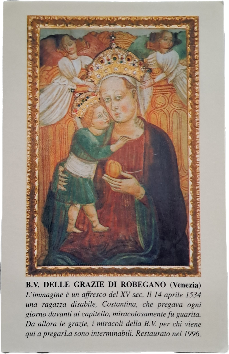 B.V. DELLE GRAZIE DI ROBEGANO - HOLY-CARD