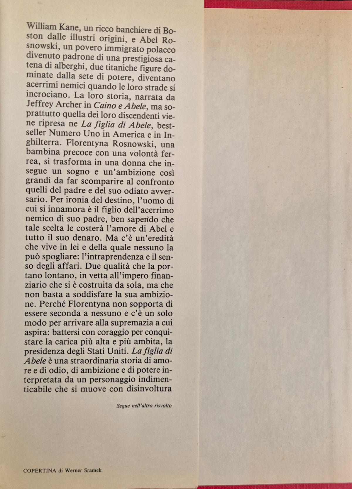 LA FIGLIA DI ABELE - JEFFREY ARCHER - SPERLING 1984 - OUTLET DEL LIBRO