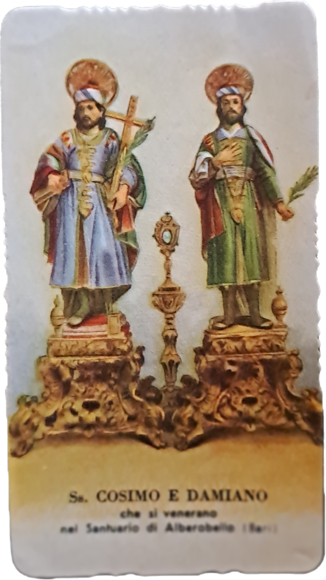 SS. COSIMO E DAMIANO - SANTUARIO ALBEROBELLO - HOLY CARD