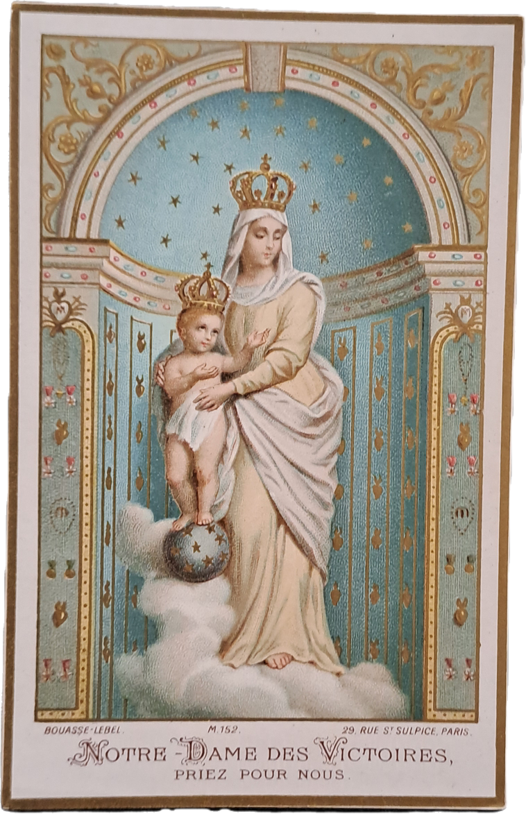 NOTRE DAME DES VICTOIRES - HOLY CARD