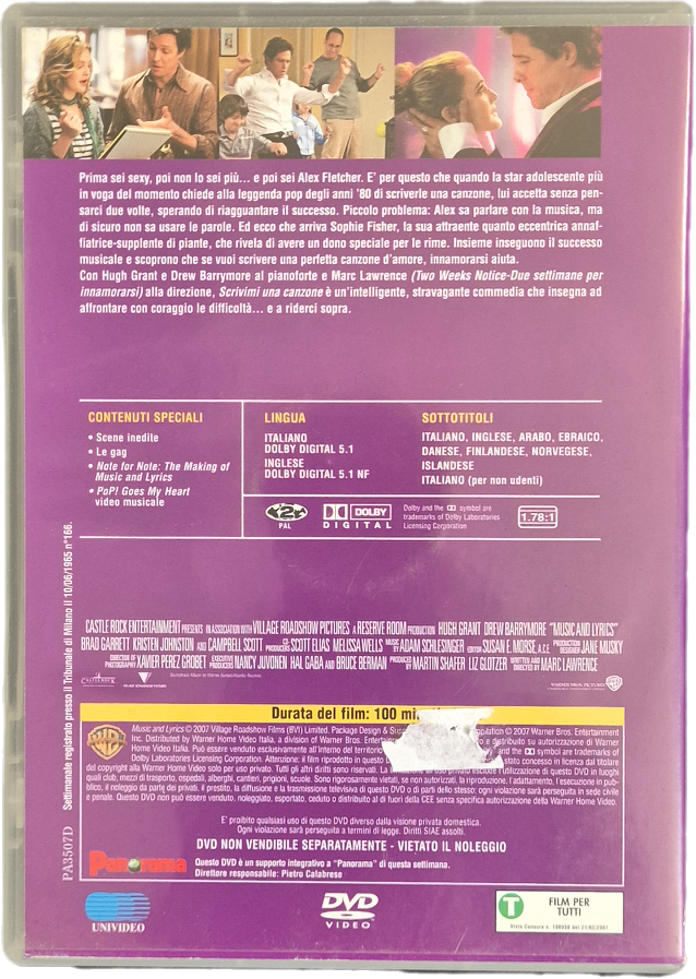 SCRIVIMI UNA CANZONE - DVD