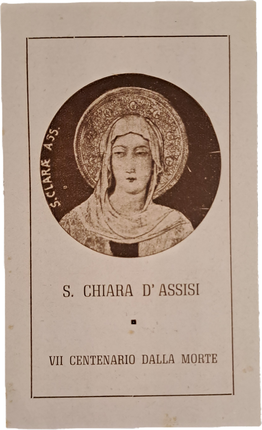 SANTA CHIARA D'ASSISI - HOLY-CARD