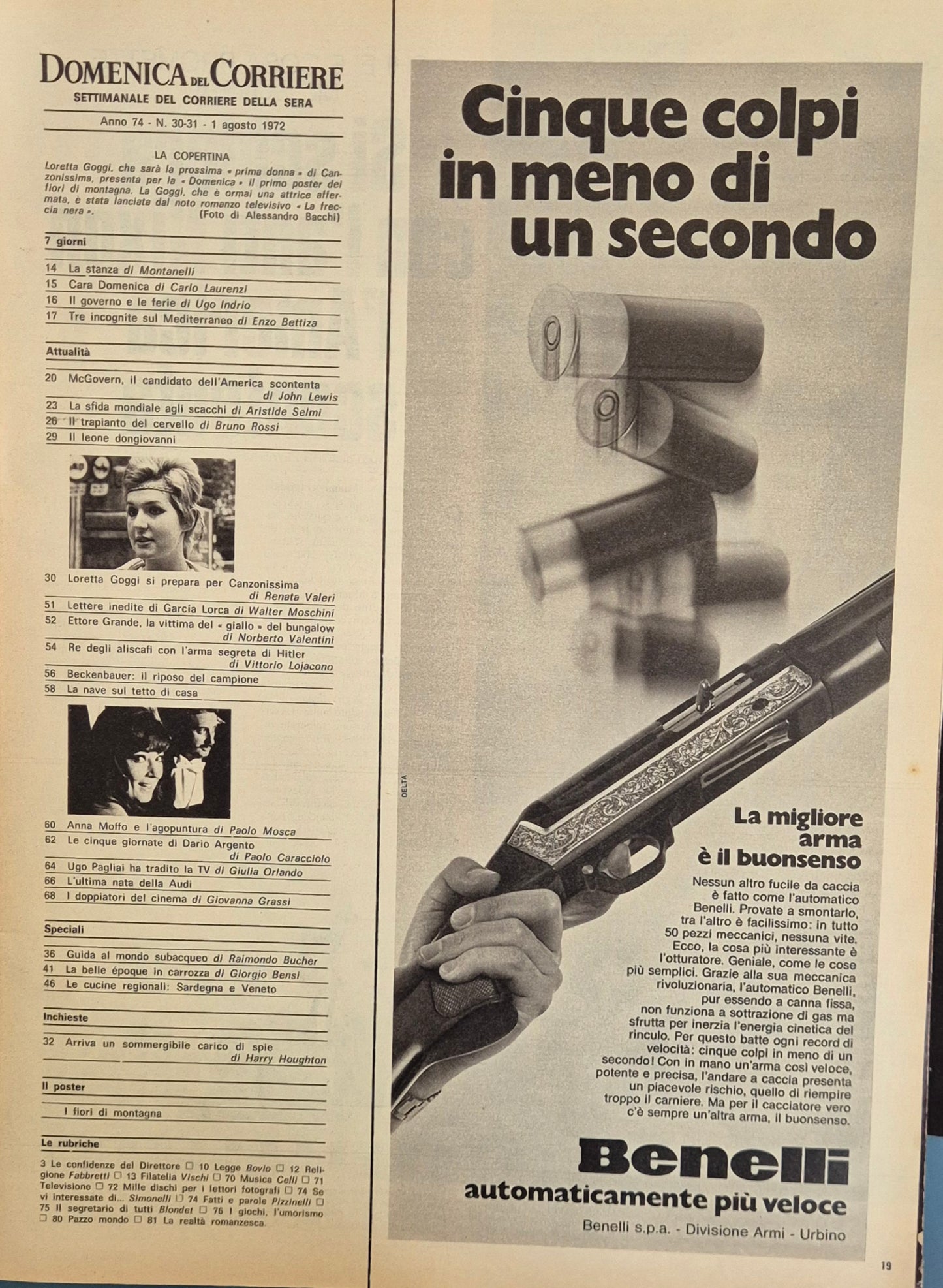 DOMENICA DEL CORRIERE N. 30-31 - 1 AGOSTO 1972