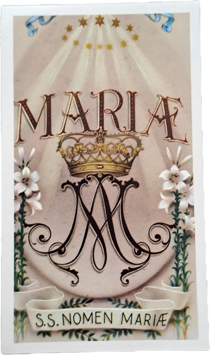 MARIAE S S. NOMEN MARIAE - HOLY CARD