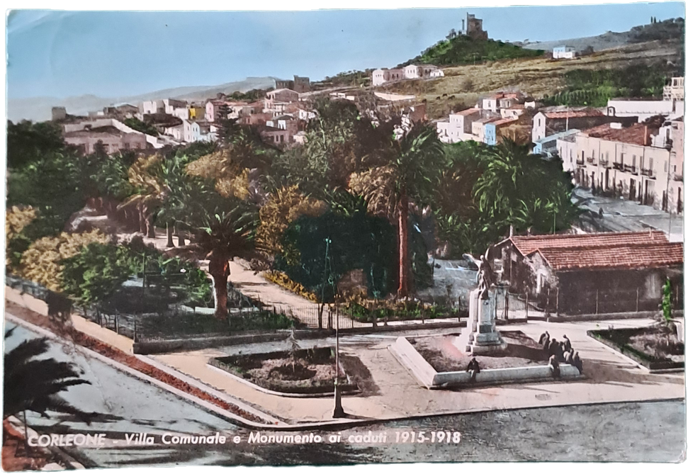 CORLEONE - VILLA COMUNALECE MONUMENTO AI CADUTI 1915-1918 - V1966 - FG - ACQUARELLATA