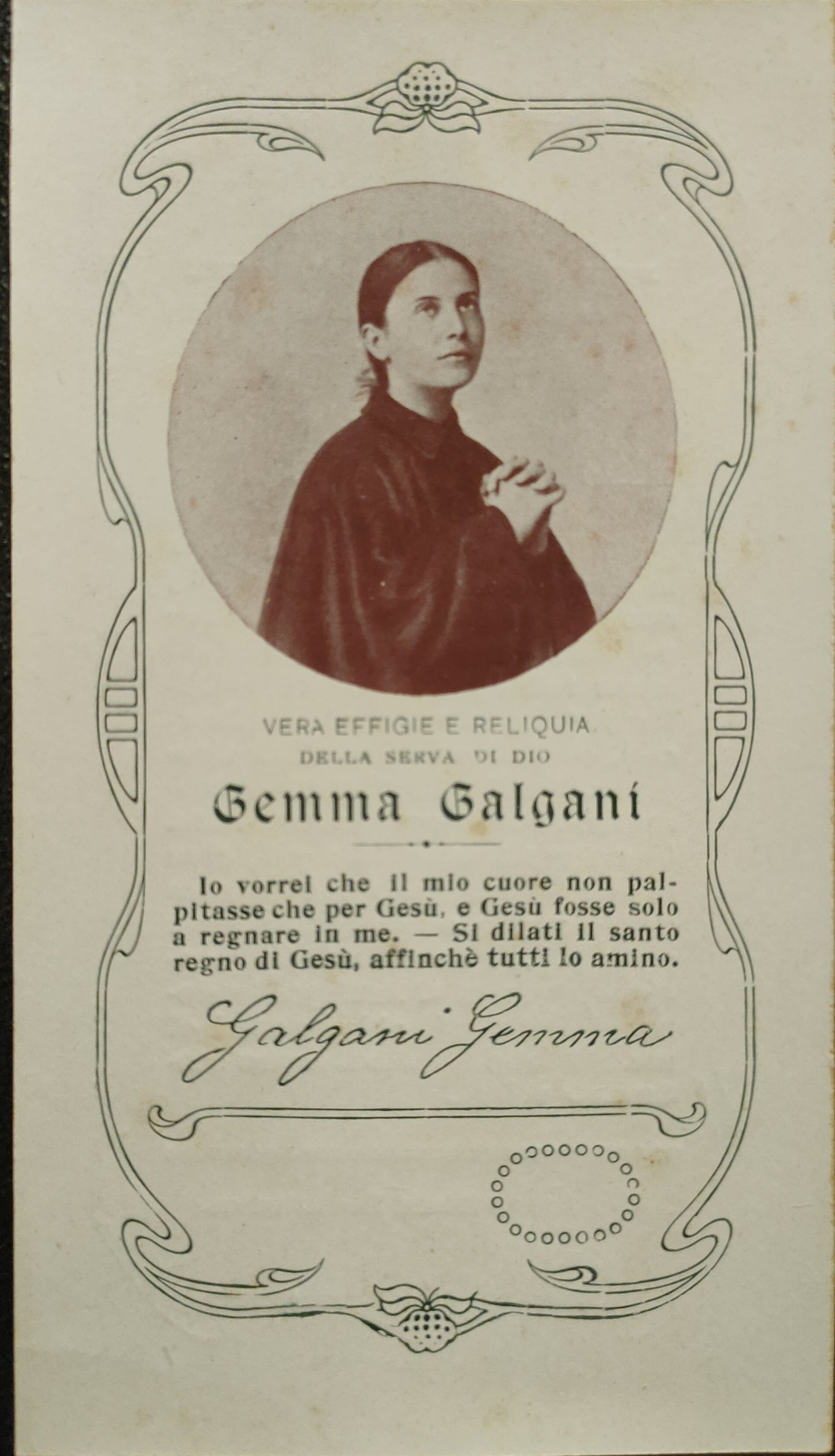 GEMMA GALGANI - HOLY CARD