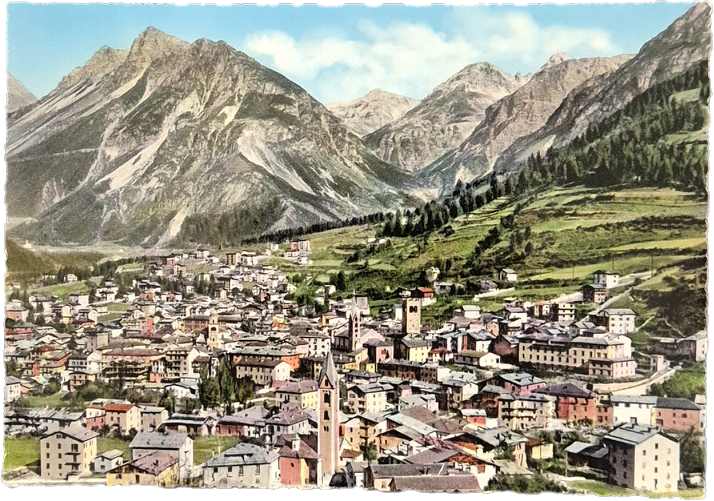 BORMIO - PANORAMA - V1965 FG - ACQUARELLATA