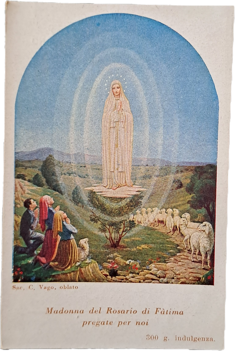 MADONNA DEL ROSARIO DI FATIMA - HOLY CARD