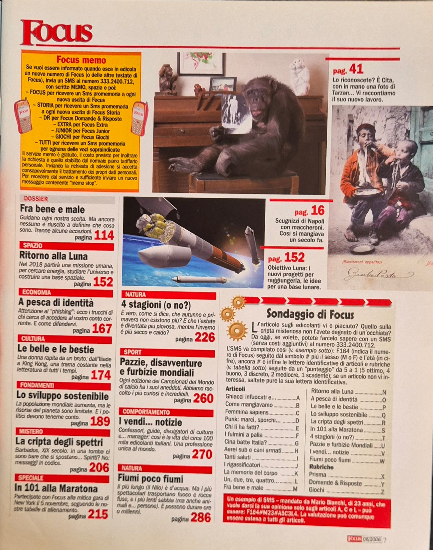 FOCUS N. 164 GIUGNO 2006 - CHE COSA SONO IL BENE E IL MALE