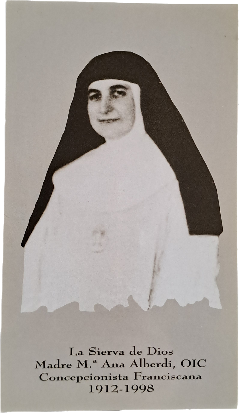 LA SIERVA DE DIOS-MADRE M. ANA ALBERDI - HOLY CARD
