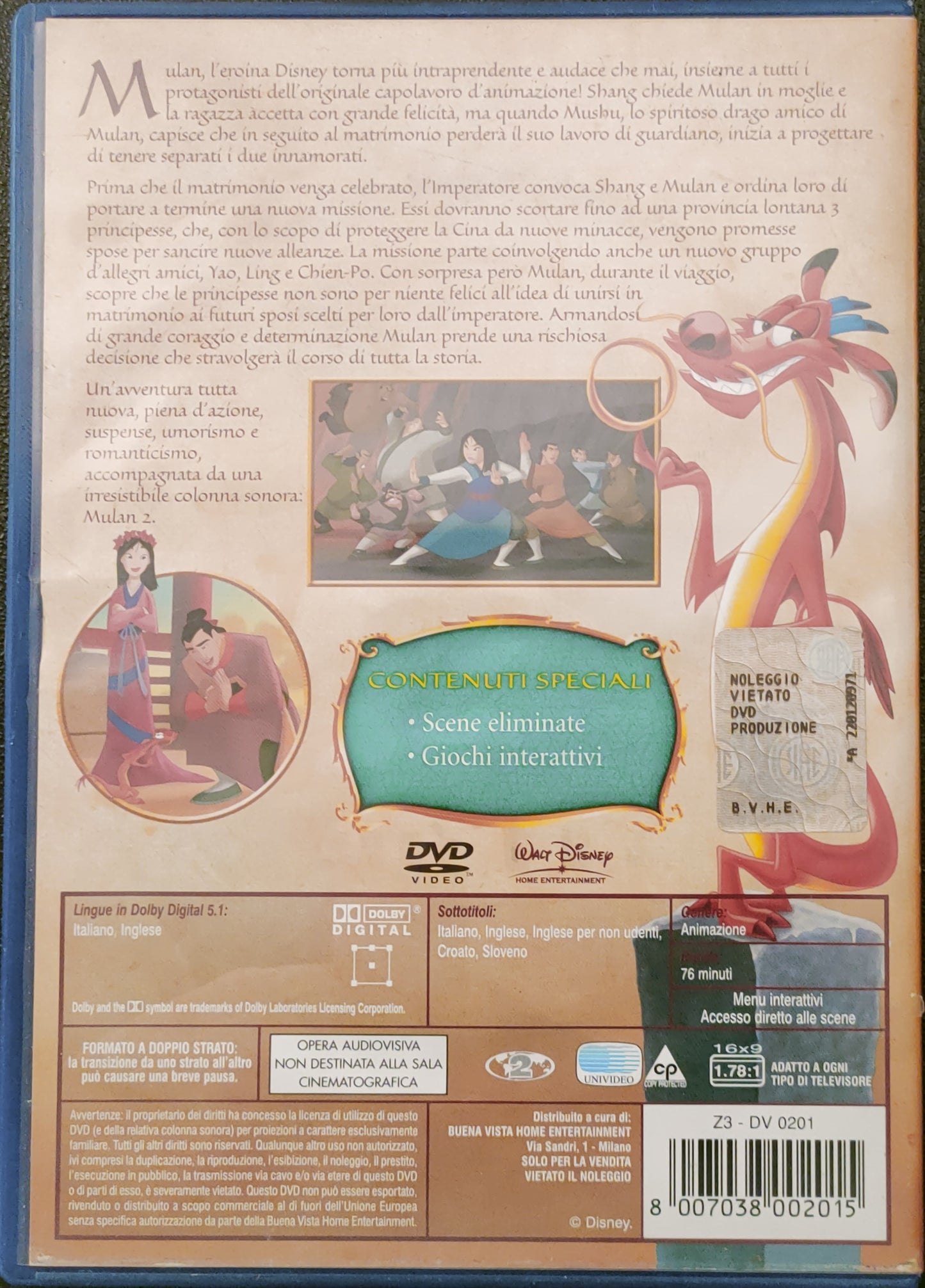 MULAN 2 - DVD