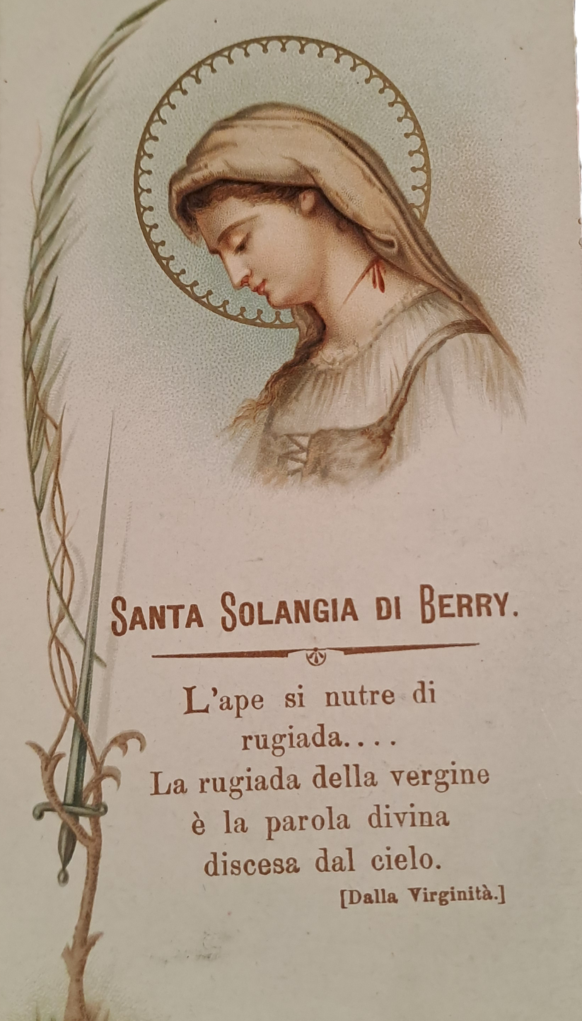 SANTA SOLANGIA DI BERRY - HOLY CARD