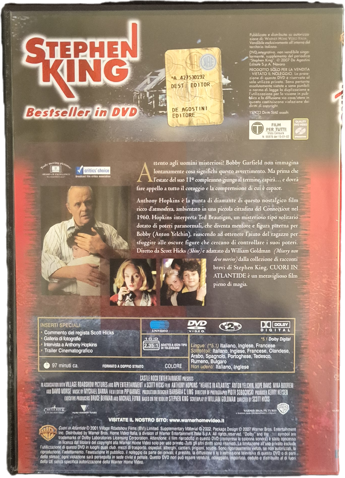 CUORI IN ATLANTIDE - DVD