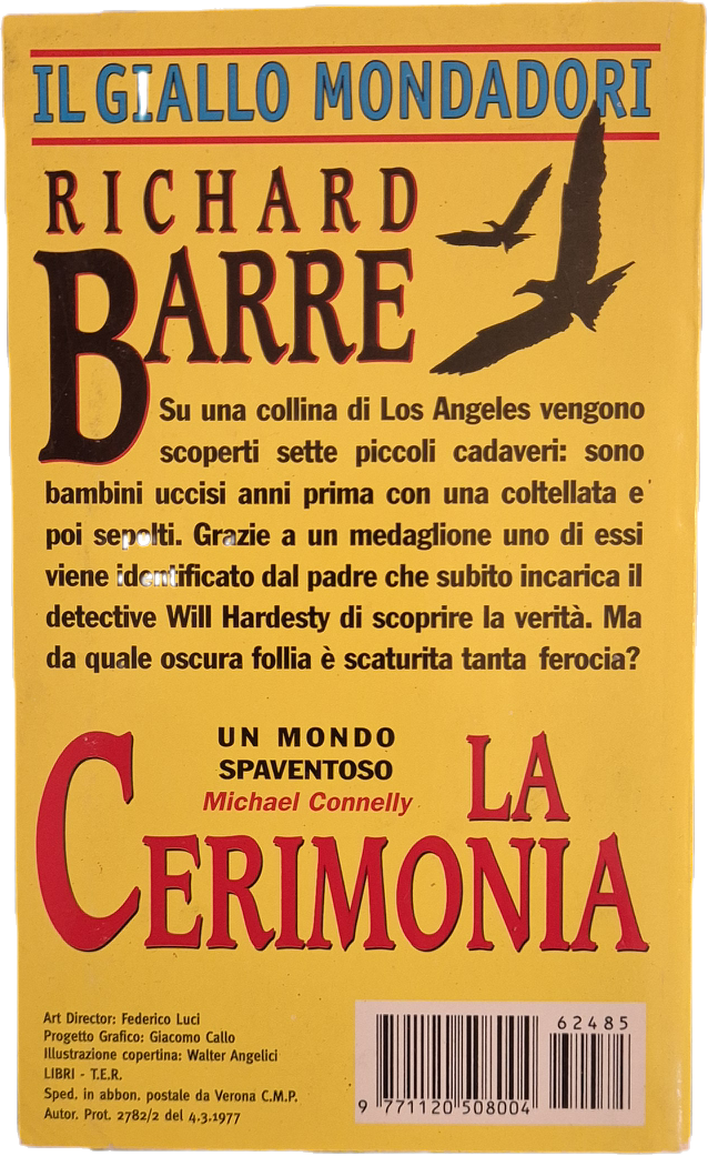 LA CERIMONIA - RICHARD BARRE - GIALLO MONDADORI N. 2485
