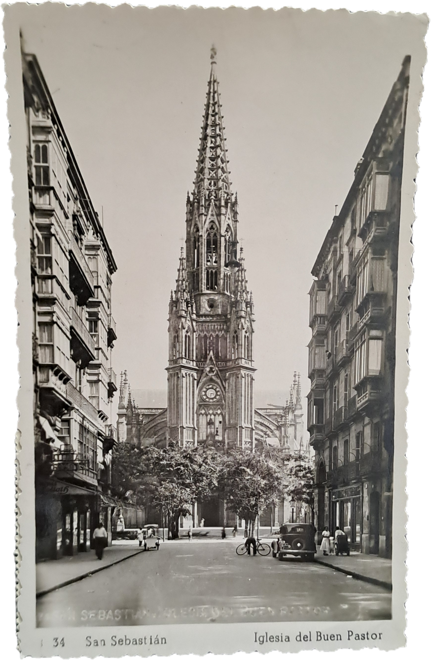 SAN SEBASTIAN -IGLESIA DEL BUEN PASTOR - V1954 - FP
