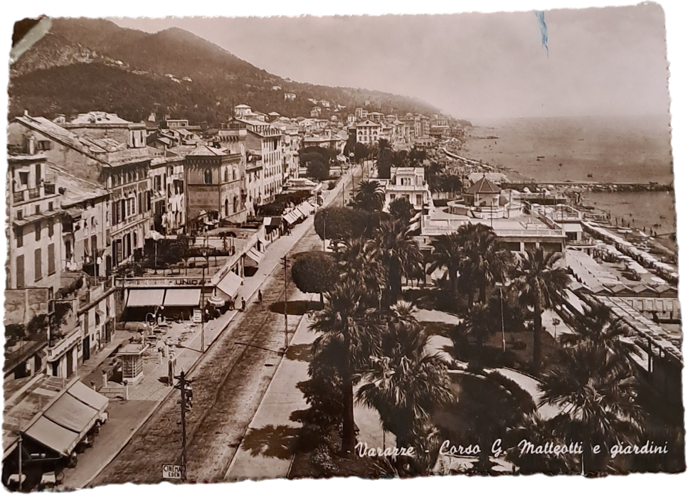 VARAZZE - CORSO G. MARTEOTI E GIARDINI - V1952 - FG - AMBRATA
