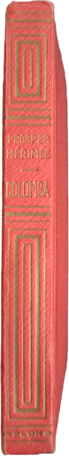 COLOMBA - PROSPER MERIMEE - PLON 1929 - FRENCH TEXT