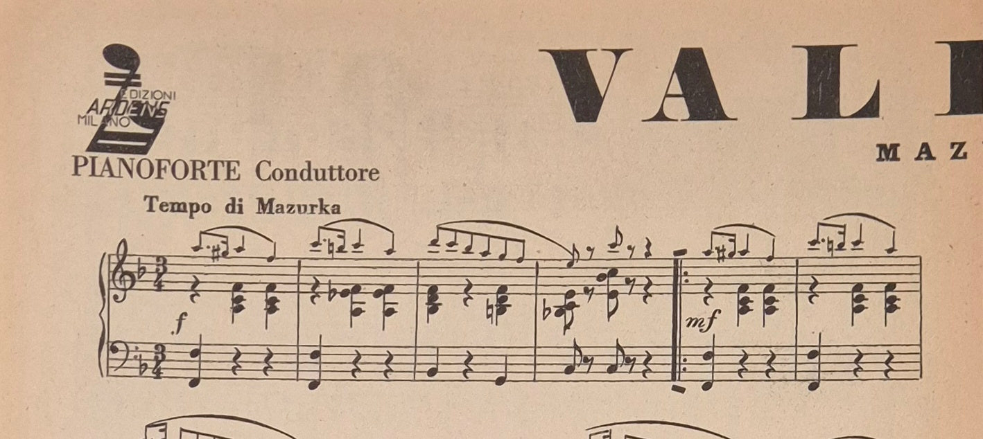 VESUVIO - VALERIA. - SPARTITO-SHEET MUSIC