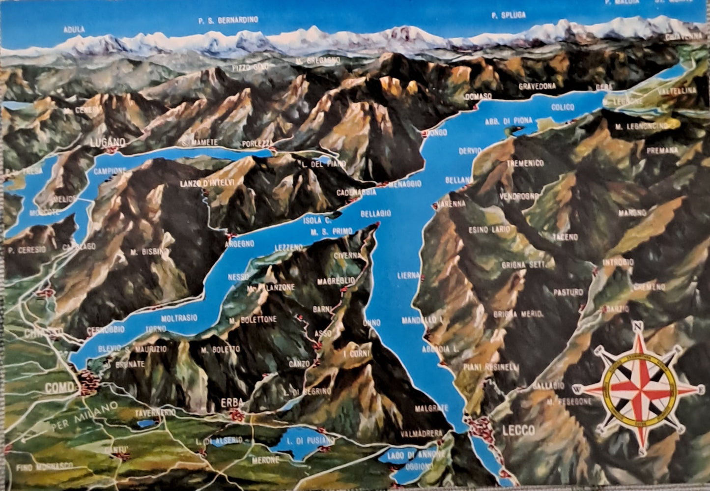 LAGO DI COMO - CARTINA - NV - FG - FG