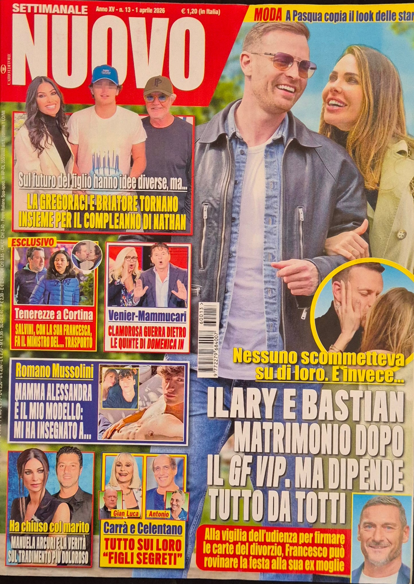 SETTIMANALE NUOVO 1 APRILE 2026 - ILARY E BASTIAN - GREGORACI - ARCURI-OUTLET DEL LIBRO