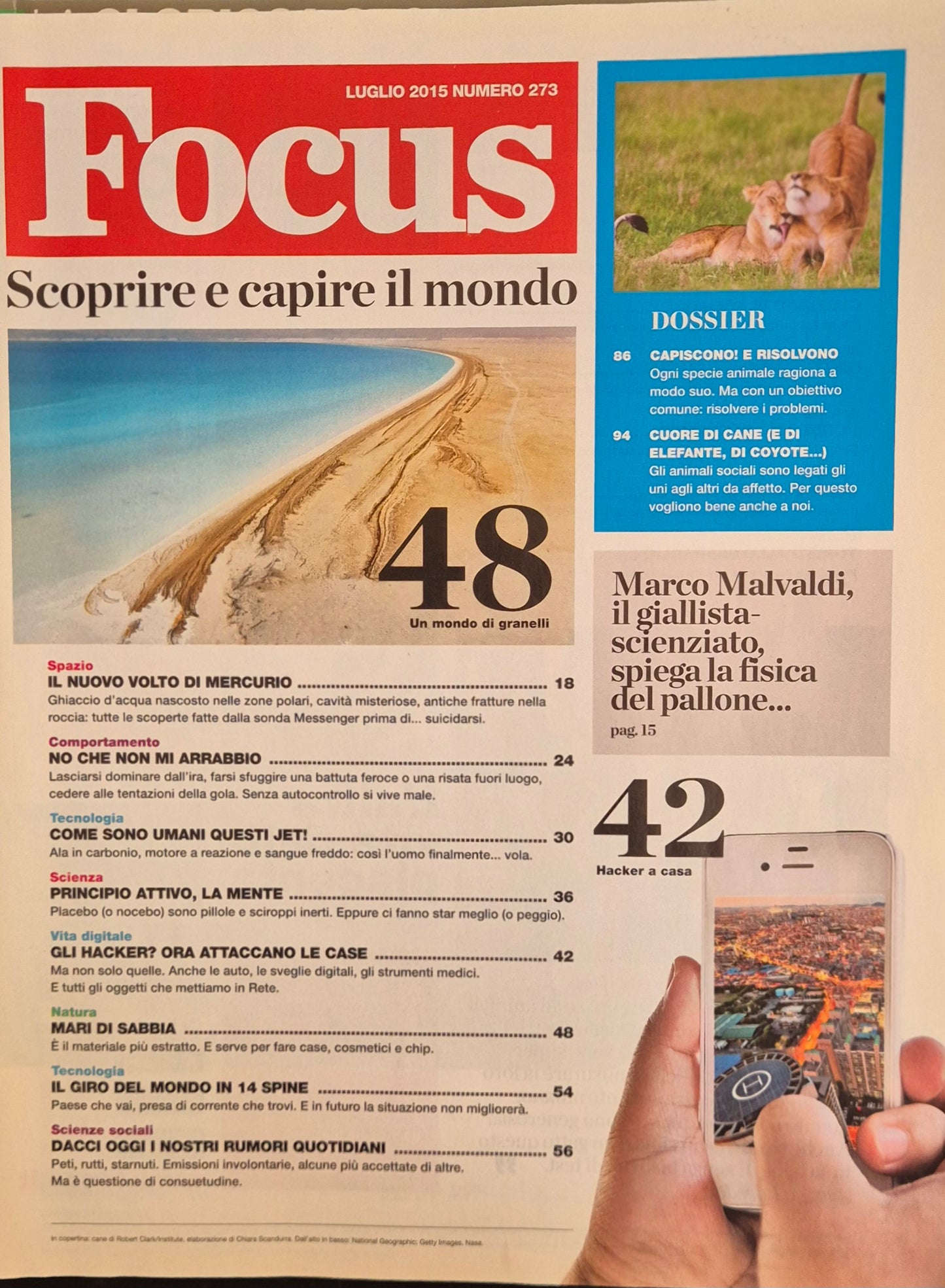 FOCUS N. 273 - CHE COSA PENSANO GLI ANIMALI