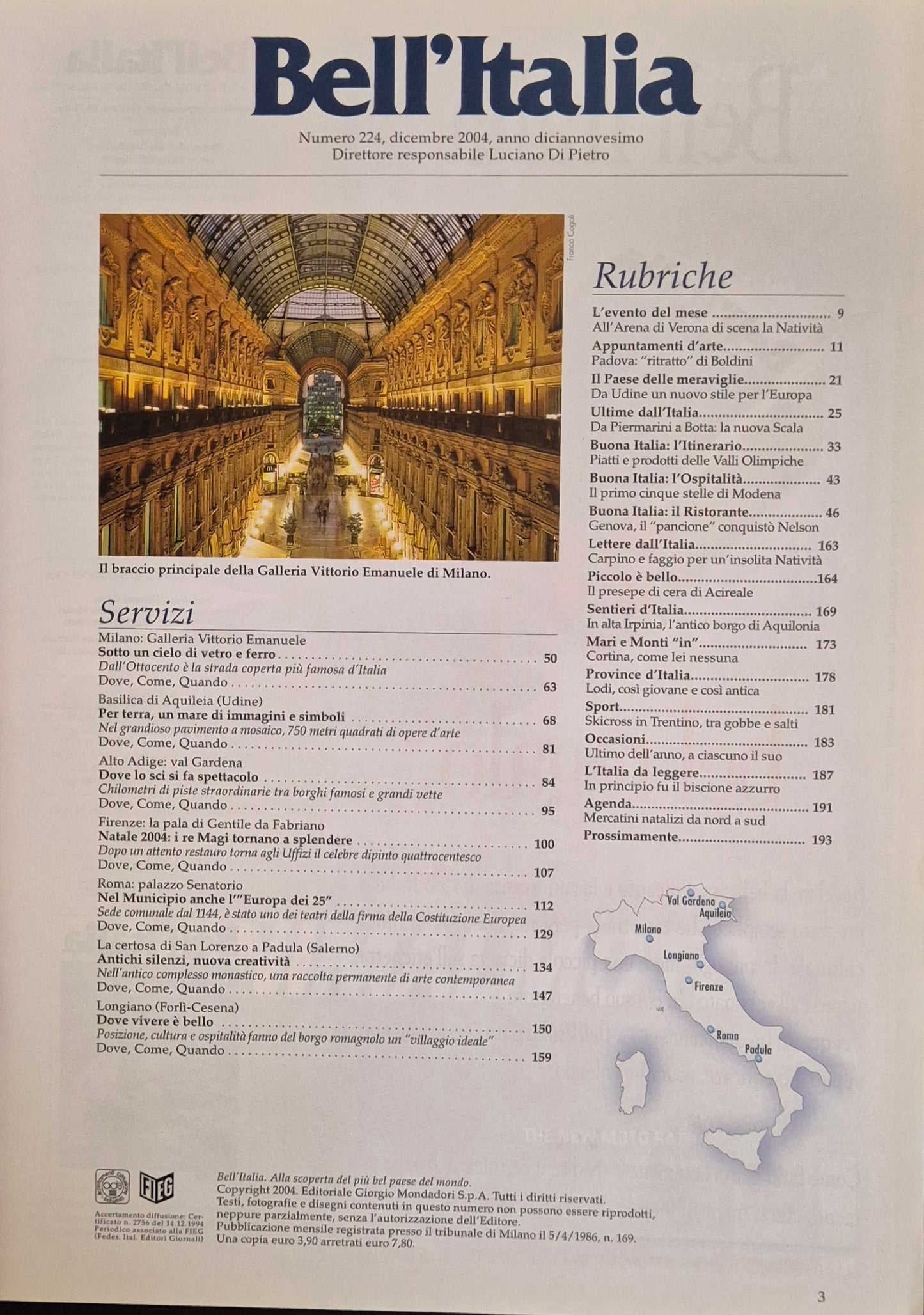 BELL'ITALIA N. 224 - DICEMBRE 2004 - VAL GARDENA