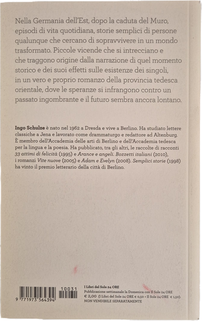 ZEUS E ALTRE SEMPLICI STORIE - INGO SHULZE - 2011 - OUTLET DEL LIBRO