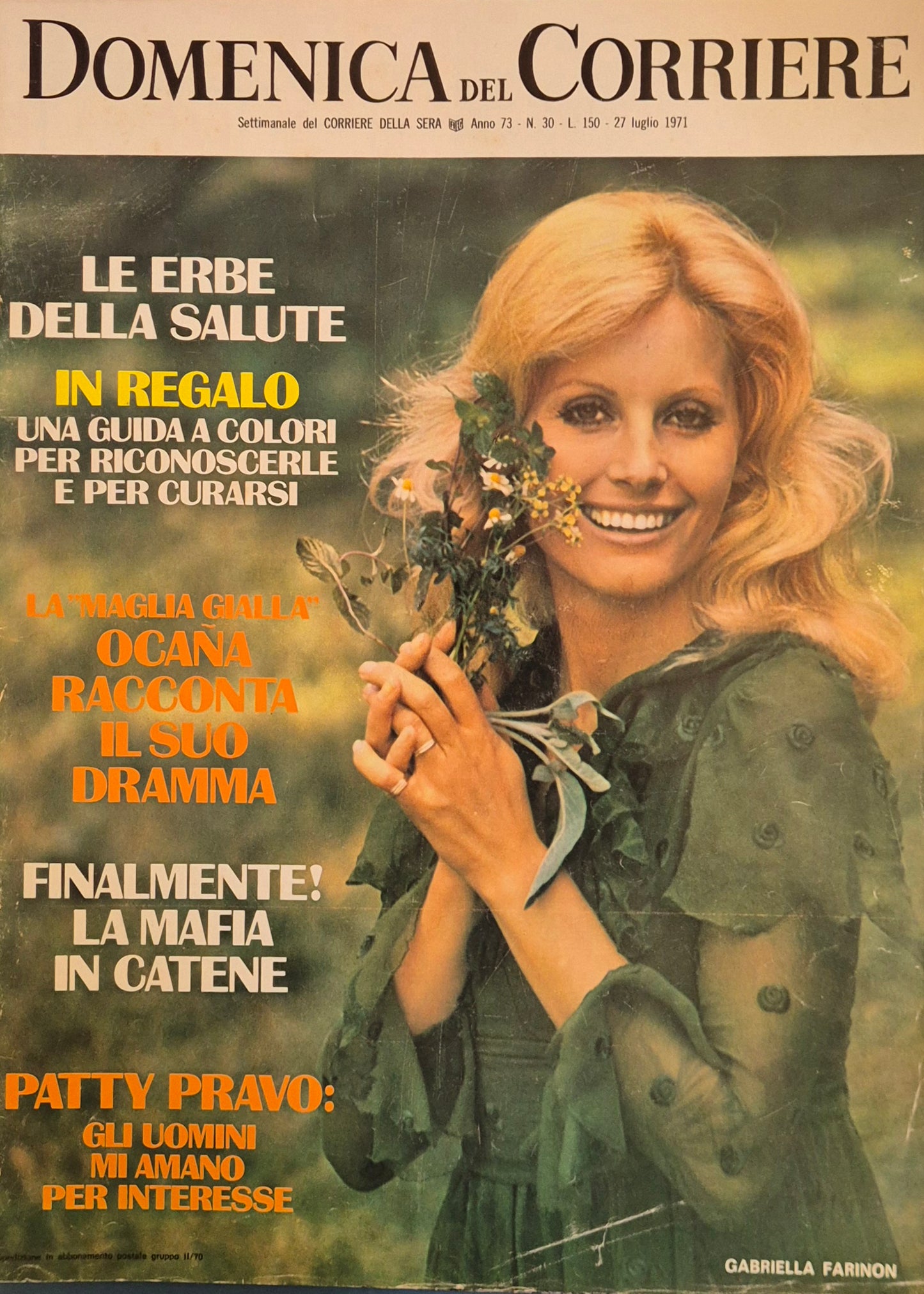 DOMENICA DEL CORRIERE 27 LUGLIO 1971 - PATTY PRAVO