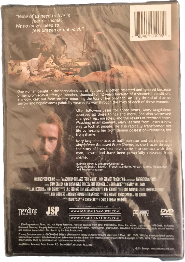 MAGDALENA - RELEASED FROM SHAME - DVD ENGLISH LANGUAGE