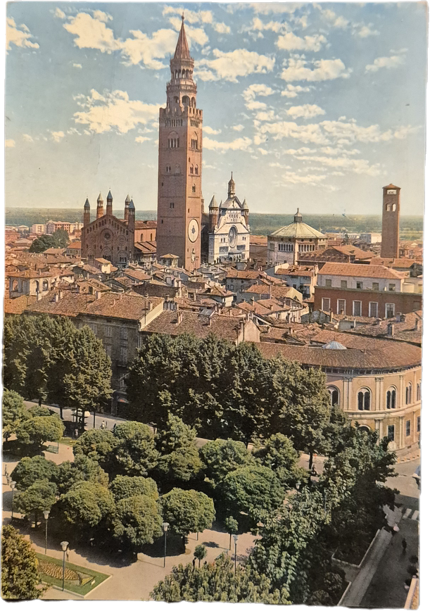 CREMONA - SCORCIO PANORAMICO CON TORRAZZO - V1963 - FG